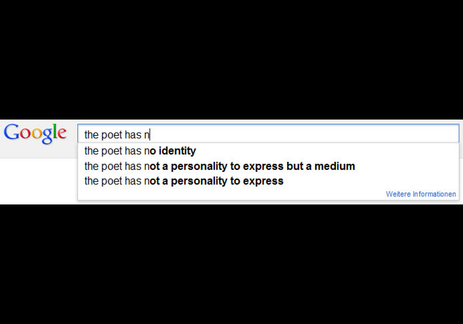 Google as a Poet