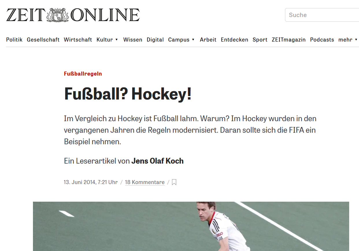Fußball? Hockey!