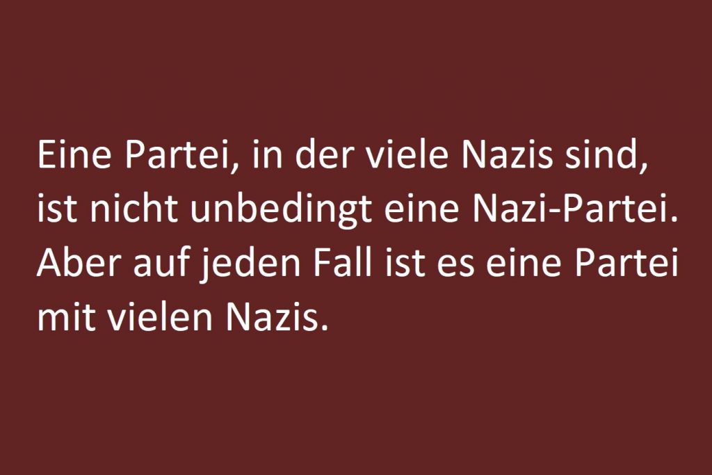 Textauszug Nazis