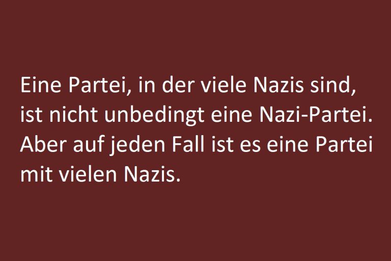 Textauszug Nazis